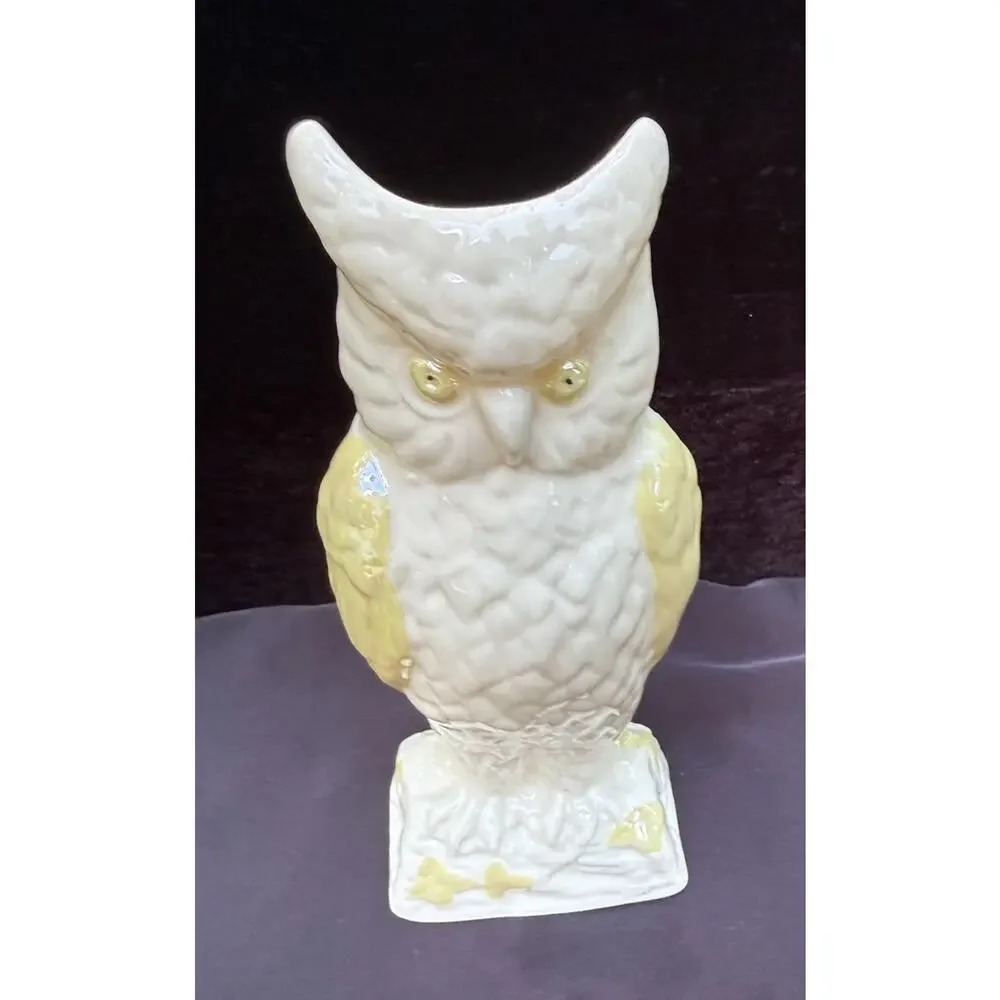 Vintage Belleek Owl Succulent Vase Ireland Early 6th Mark 1960’s Rare